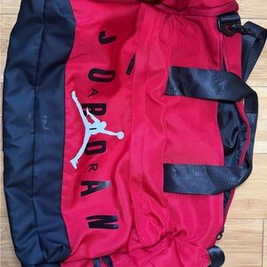 Jordan Red and Black Sports Bag